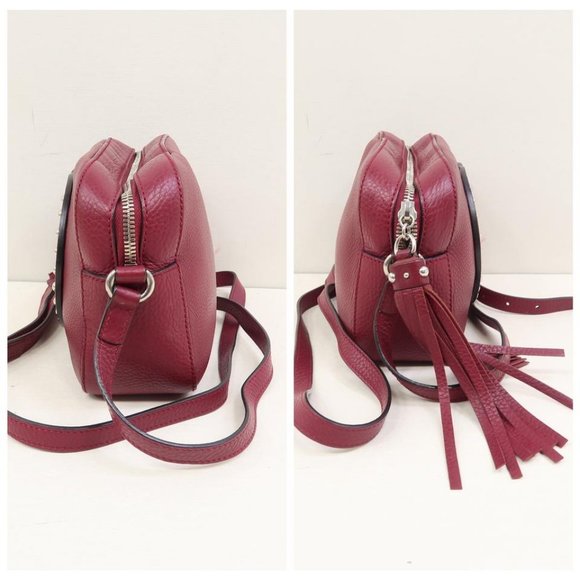 💯 Auth Gucci Soho Disco Studded Winered Calfskin - Picture 3 of 8